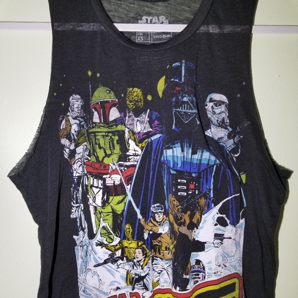 Star Wars The Empire Strikes Back Black Graphic Tank Top Size XS - Picture 3 of 5